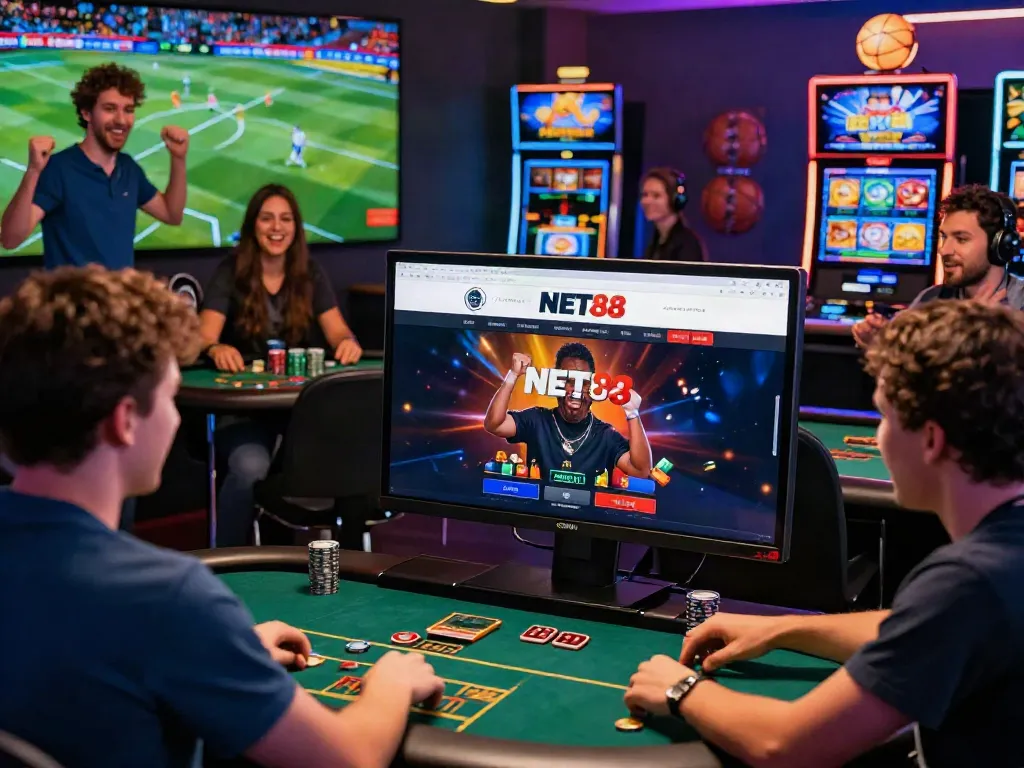 Engaged players on https://net88.broker/ enjoying diverse online games in a vibrant digital gaming environment.