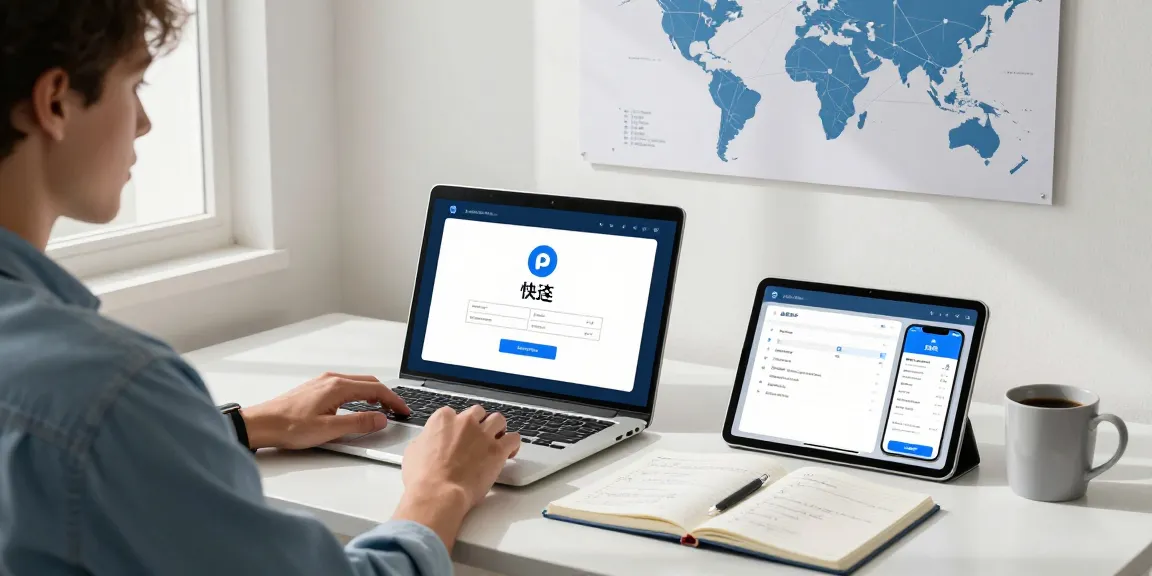 快连 application installation process on multiple devices in a modern workspace