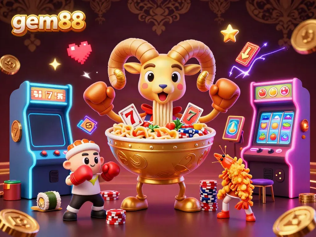 Experience excitement with gem88 featuring a vibrant casino ambience, interactive characters, and thrilling game elements.