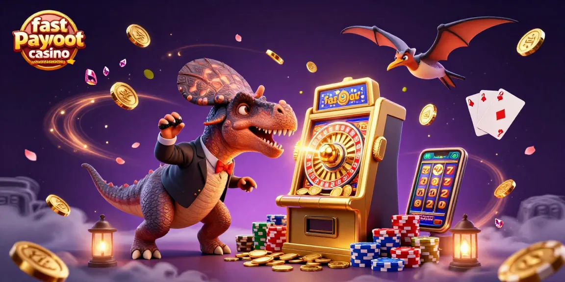 Engaging 3D illustration depicting fast payout casino online in Australia with animated characters and vibrant casino elements.