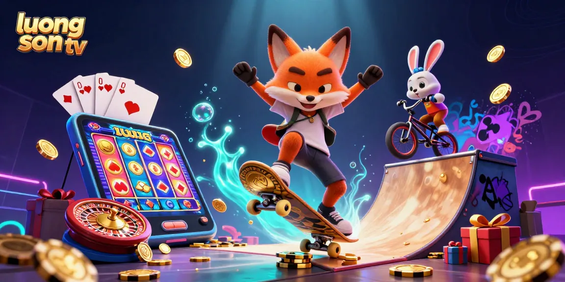 Experience thrill at luong son tv with vibrant casino-themed 3D scene alive with action!
