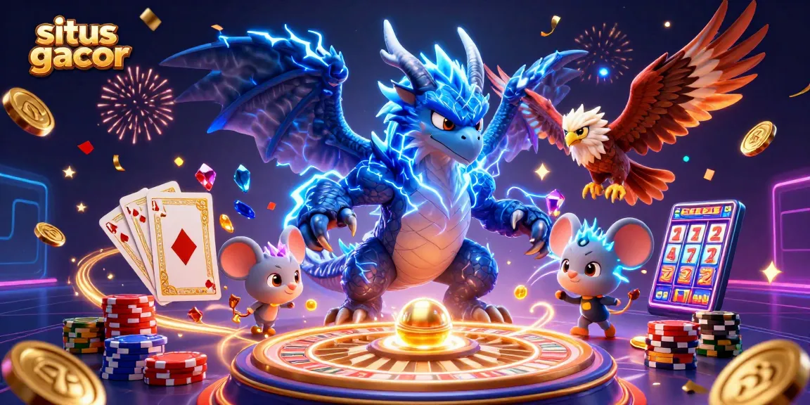 Experience situs gacor magic with vibrant casino characters and compelling game elements in a dynamic scene.