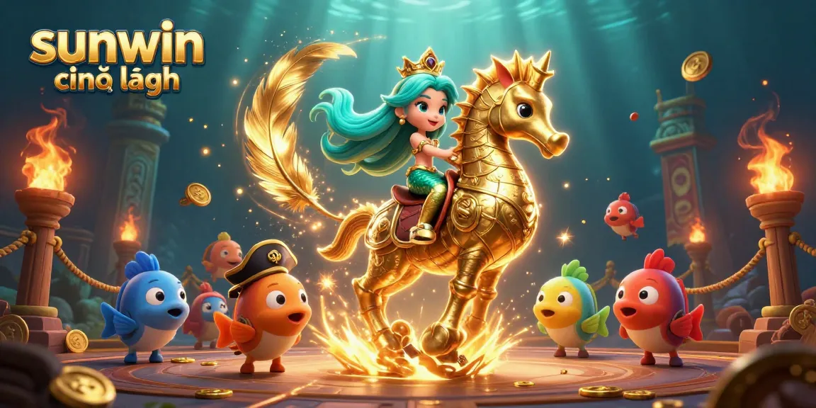 Experience stunning gameplay at Sunwin chính hãng with vibrant underwater 3D characters in an exciting casino scene.